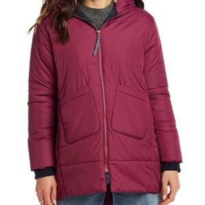 WP Elegant Maroon Puffer Jacket for Women